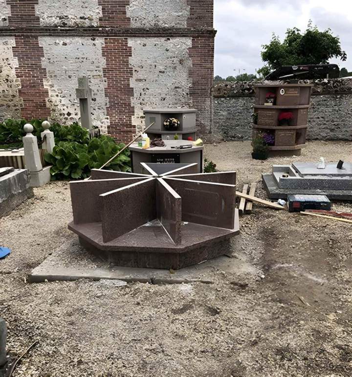 Réalisation de columbarium et de jardin du souvenir Caen