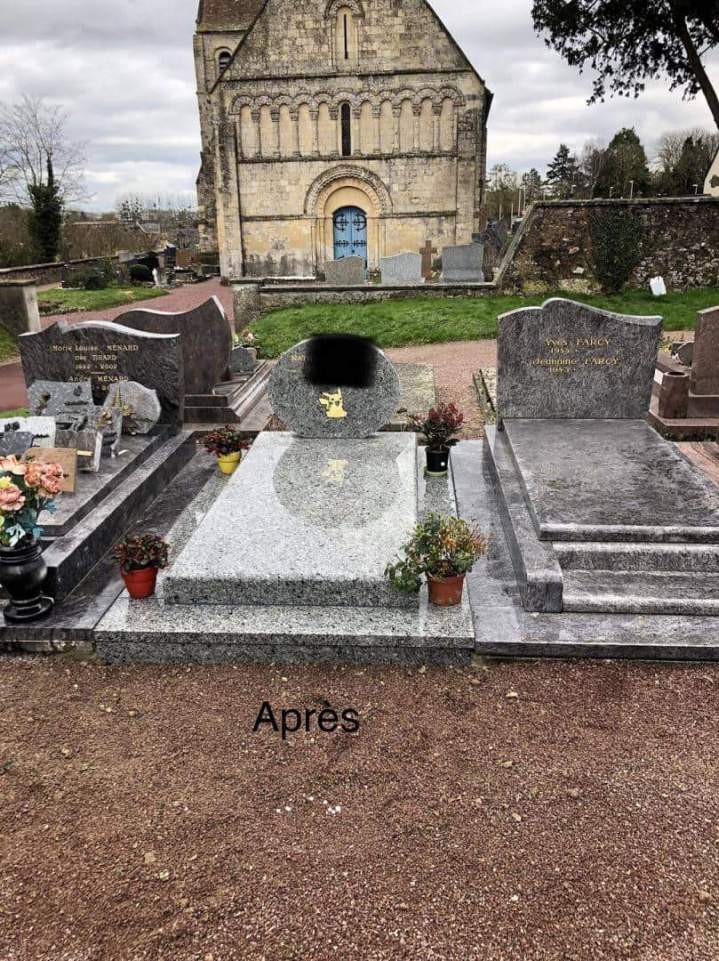 Monument funéraire après rénovation Caen